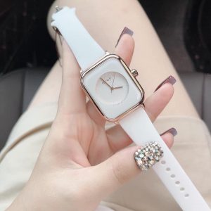 Đồng hồ Guou nữ dây cao su màu trắng