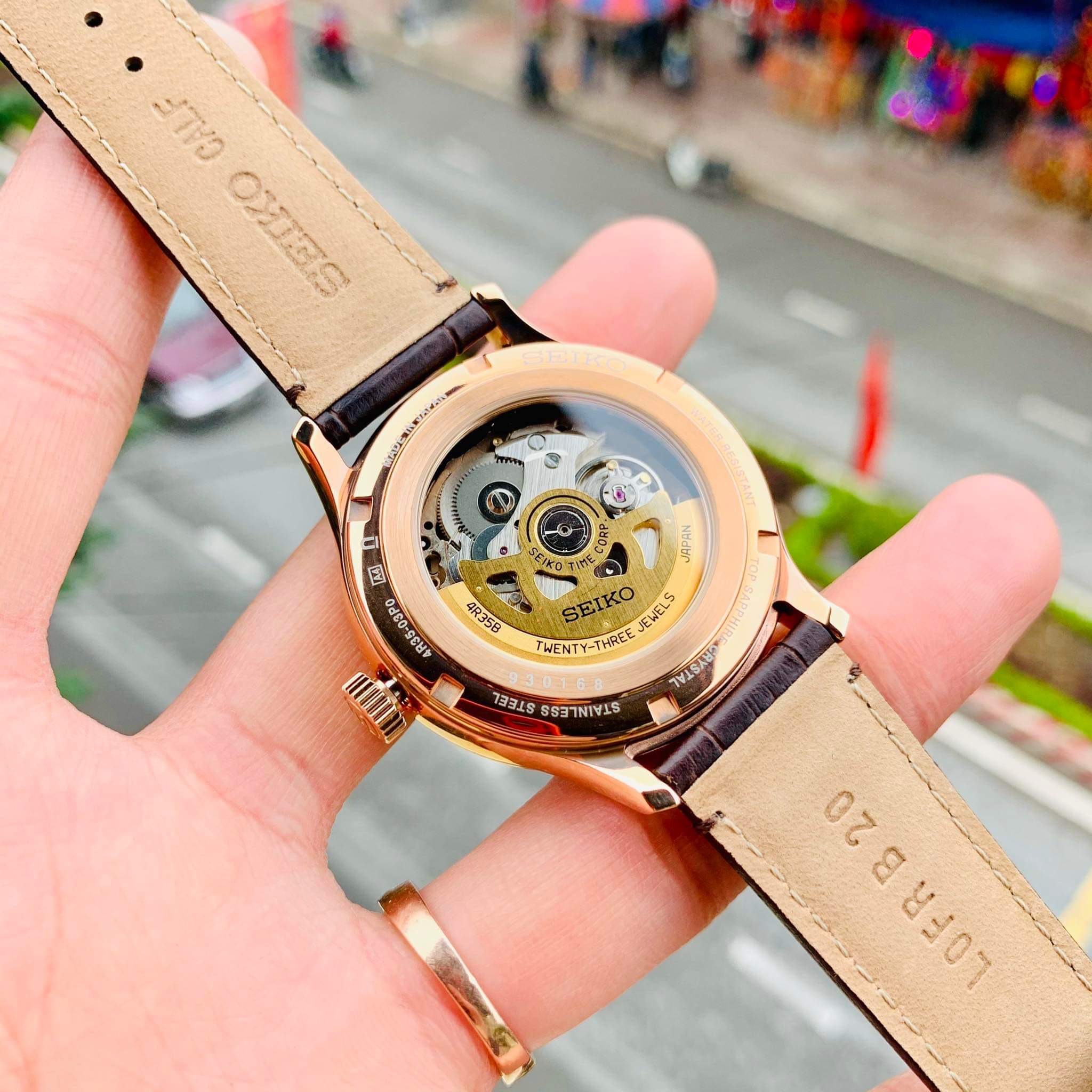 Đồng hồ nam chính hãng Seiko Presage SRPD42J1 dây da màu nâu 42mm - DWatch  Authentic