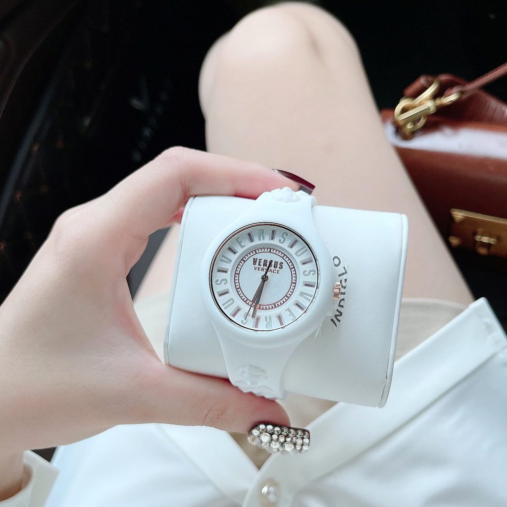 Đồng hồ Versus nữ dây cao su màu trắng