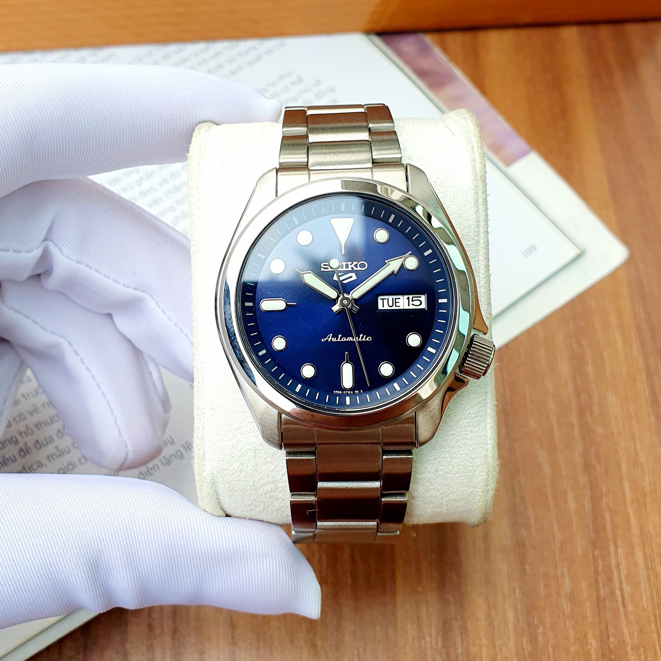 Đồng hồ Seiko nam chính hãng máy cơ Automatic SRPE53K1 mặt xanh 40mm –  DWatch Authentic