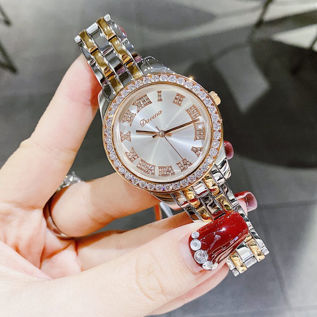 Đồng hồ nữ Davena tiểu rolex chính hãng đính đá Swarovski 36mm (1)