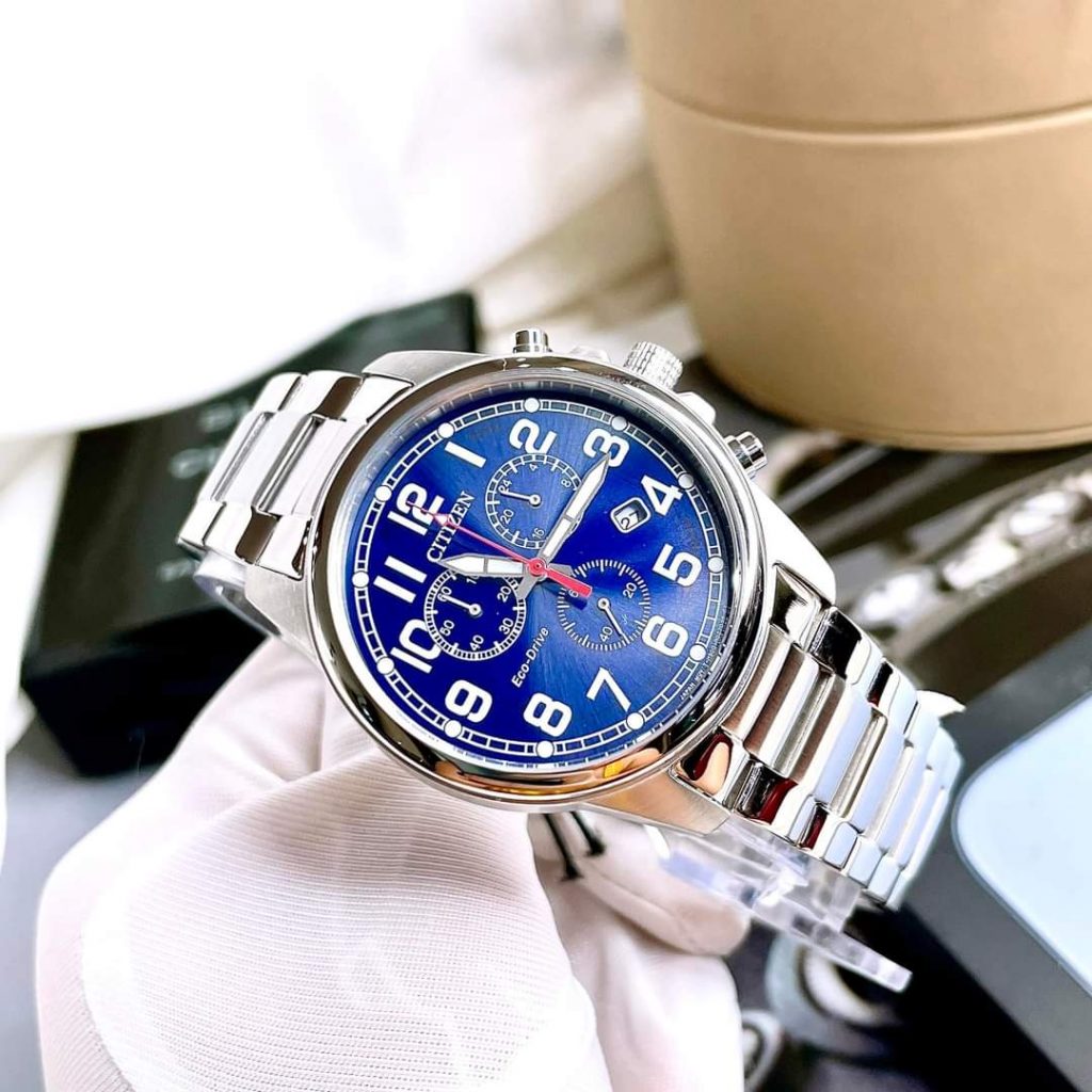 Đồng hồ Citizen Eco-Drive Men's Chronograph Blue Dial AT0200