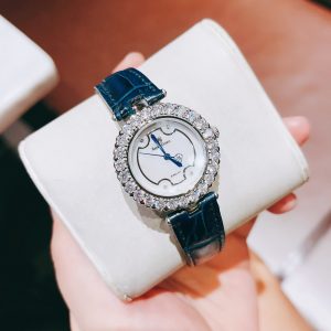 Đồng hồ Royal Crown nữ dây da màu xanh
