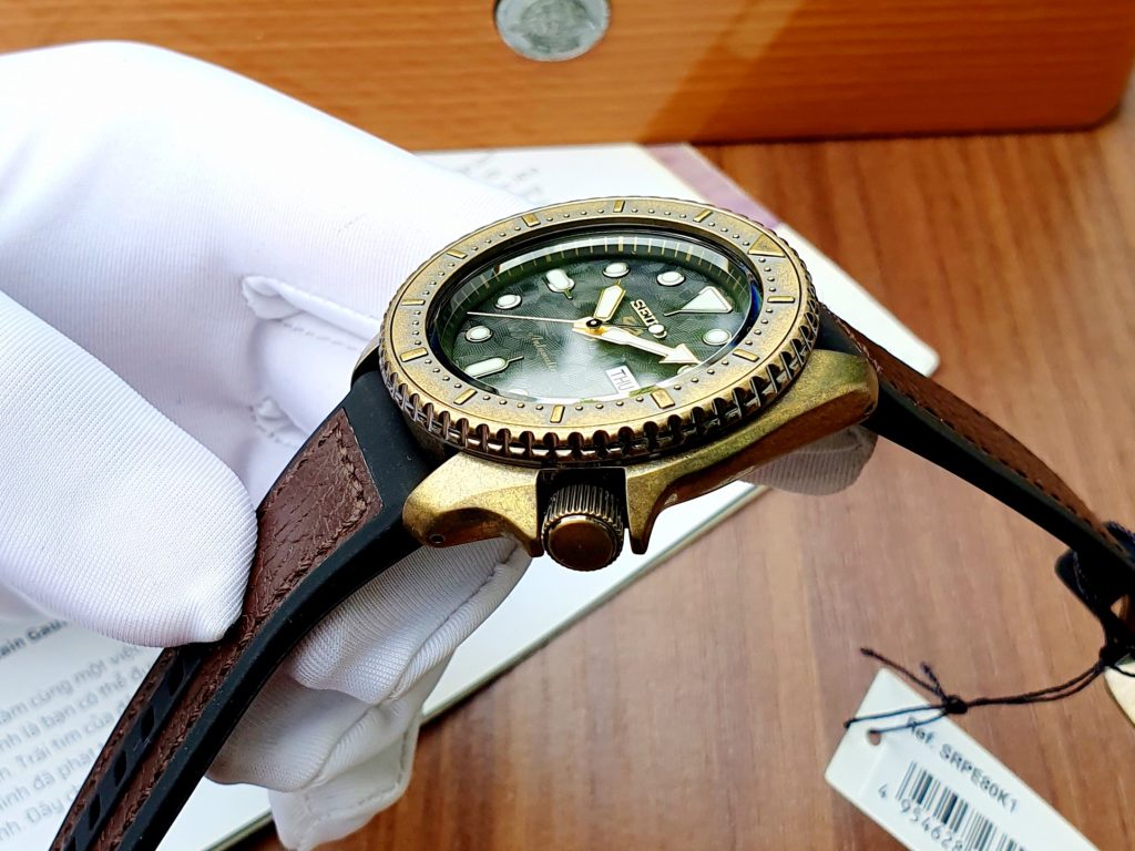 Đồng hồ Seiko SRPE80K1 nam dây da màu nâu