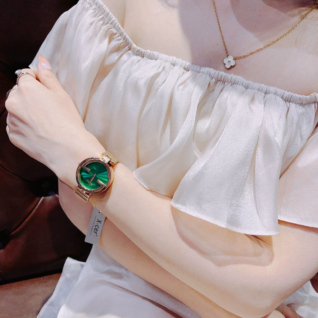 Đồng hồ X-Cer nữ dây kim loại vàng gold