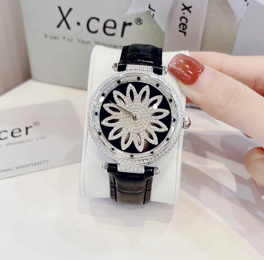 Đồng hồ X-Cer chính hãng nữ dây da màu đen