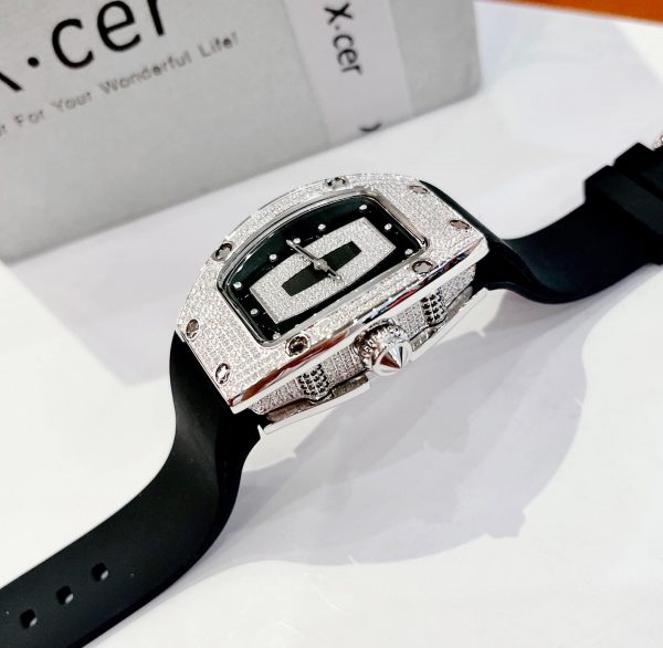 Đồng hồ X-Cer chính hãng B0596 đính full đá Swarovski màu đen