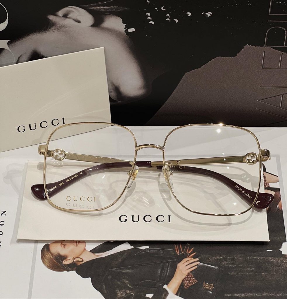 Gọng Kính Cận Gucci Chính Hãng Unisex Nam Nữ Lens 56/16/145cm