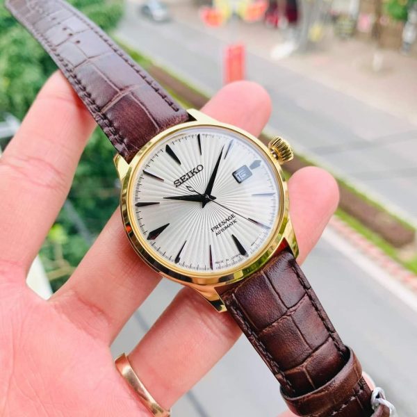 Đồng Hồ Nam Chính Hãng Seiko SRPB44J1 Cocktail Gold Dây Da Nâu 40mm