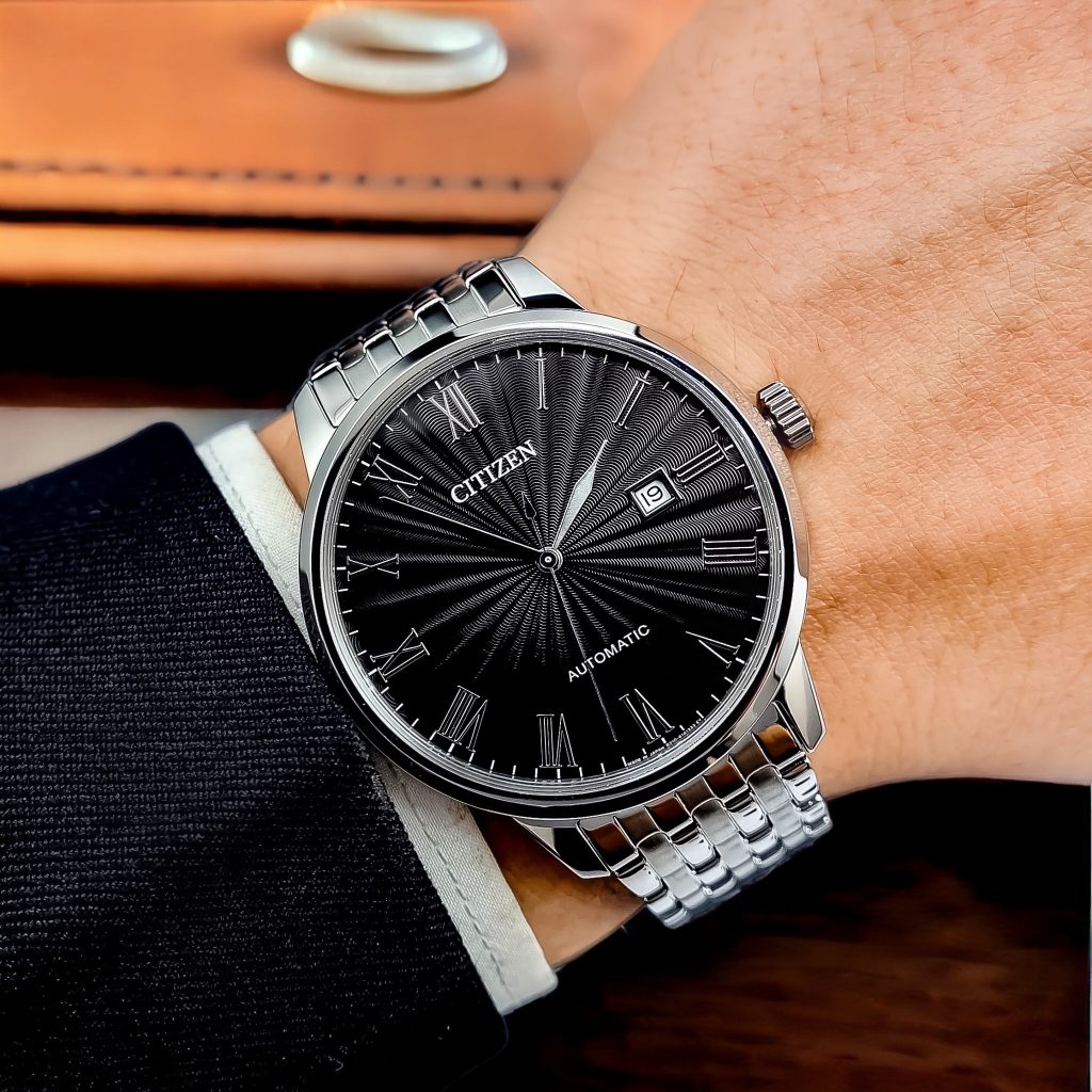 Đồng hồ nam chính hãng Citizen NJ0080-50E mặt số đen thiết kế độc đáo 42mm