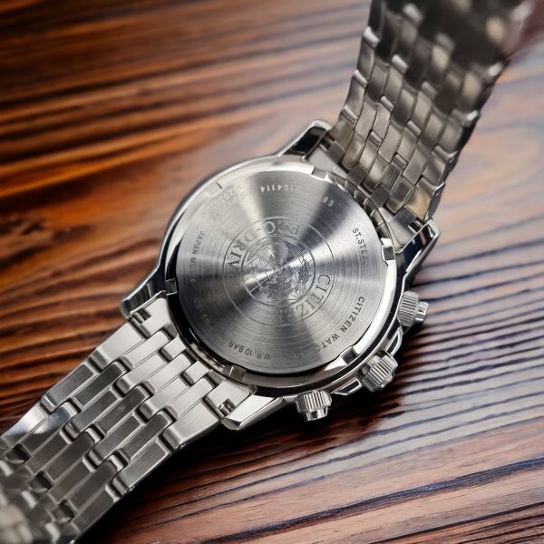 Đồng hồ nam chính hãng Citizen BL8150-86H dây đeo trắng mặt số đen 42mm