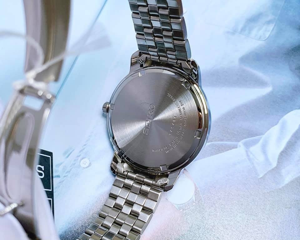 Đồng hồ nam chính hãng Seiko SUR259P1 dây thép mặt số xanh sang trọng 41mm