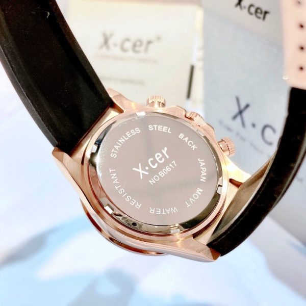 Đồng hồ nữ chính hãng X-Cer B0617 dây cao su đính full đá sang chảnh 38mm
