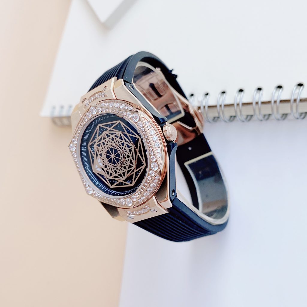 Đồng hồ nữ chính hãng Hanboro By Huboler mặt số thiết kế vũ trụ 36mm