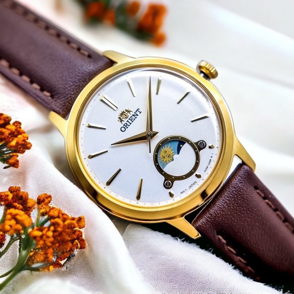Đồng hồ nữ chính hãng Orient RA-KB0003S10B dây da vỏ vằng mặt trắng 34mm