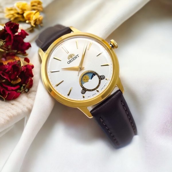 Đồng hồ nữ chính hãng Orient RA-KB0003S10B dây da vỏ vằng mặt trắng 34mm