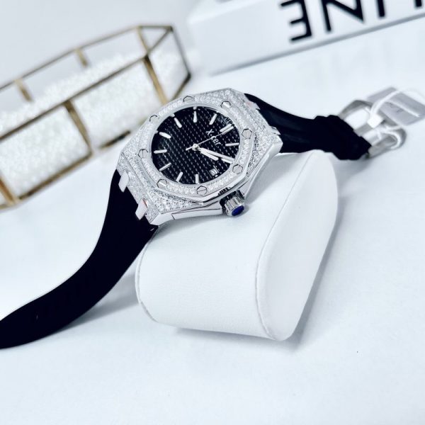 Đồng hồ nữ chính hãng X-Cer B0604 mặt số đen niềng đính đá cao cấp 36mm