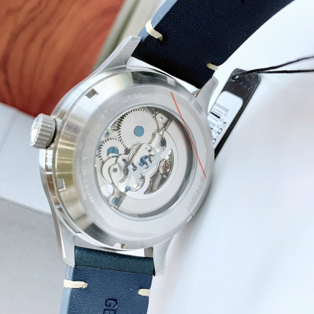 Đồng hồ nam chính hãng Thomas Earnshaw dây da lộ cơ tinh xảo 43mm