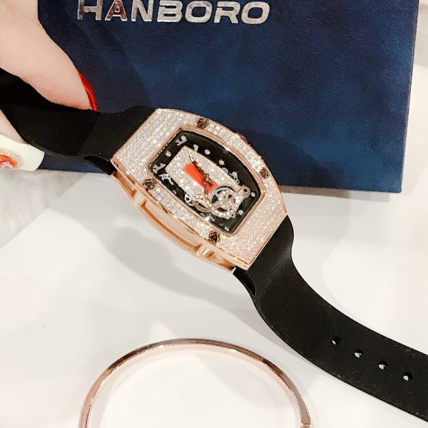 Đồng hồ nữ chính hãng Hanboro By Huboler mặt số thiết kế nốt nhạc 31mm