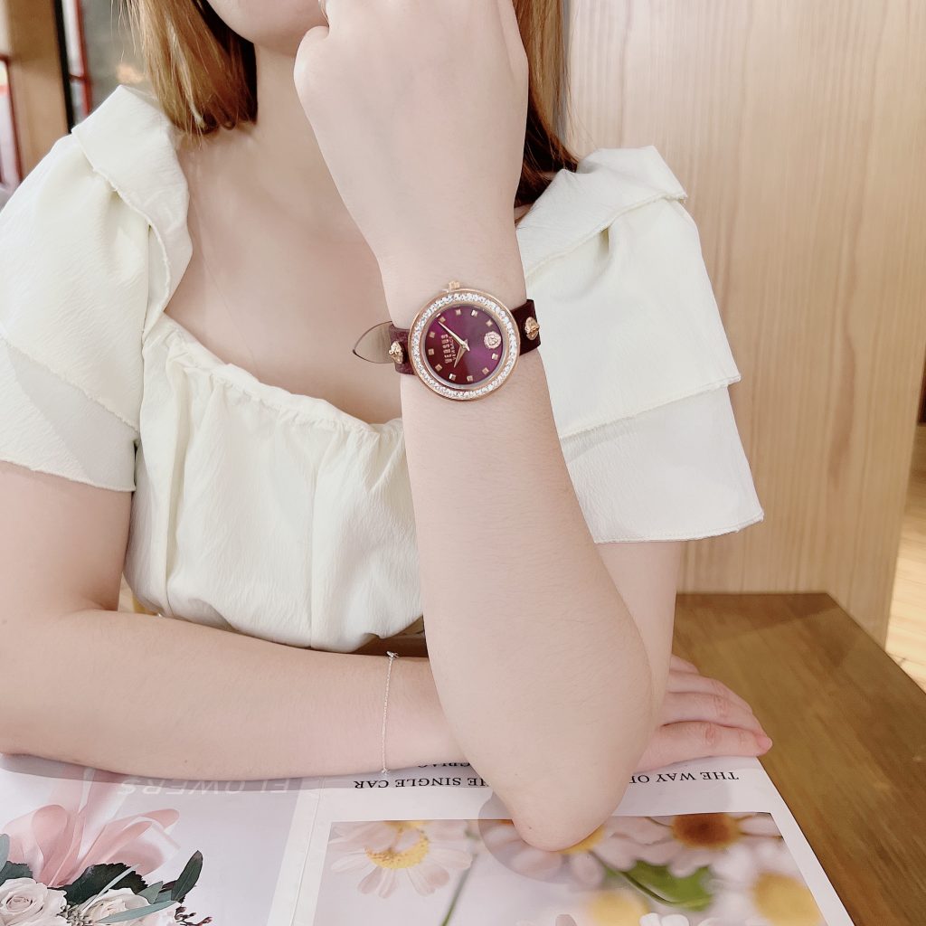 Đồng hồ nữ chính hãng Versus Carnaby Street Burgundy Rose sang chảnh 38mm