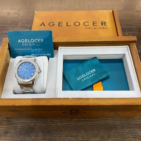 Đồng hồ nam chính hãng Agelocer Baikal 6303F9 mặt số xanh dương 40mm
