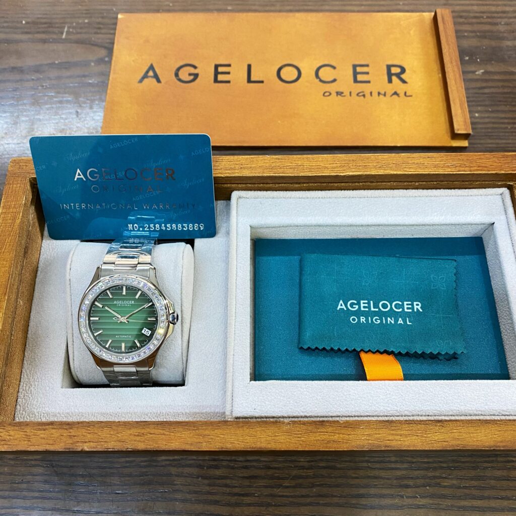 Đồng hồ nam chính hãng Agelocer Baikal 6305E9 mặt số màu xanh lá 40mm