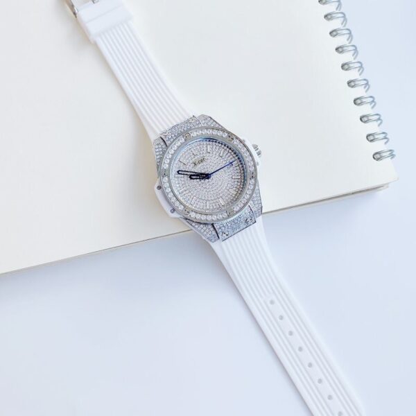 Đồng hồ nữ chính hãng X-Cer B0635 đính đá full màu trắng dây cao su 36mm