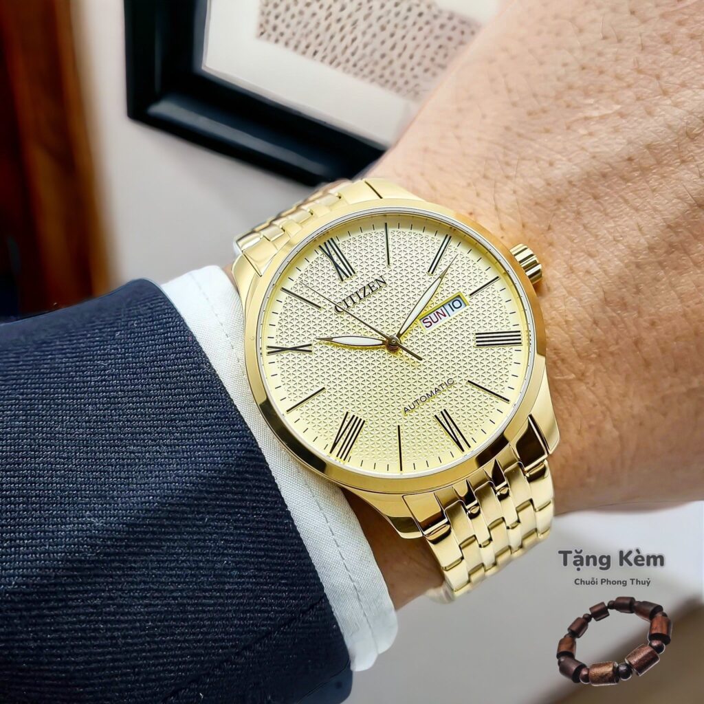 Đồng hồ Citizen NH.8352-53P chính hãng nam vàng gold 40mm