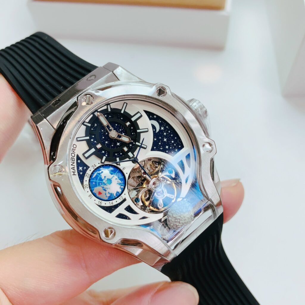 Đồng hồ chính hãng Hanboro nam máy cơ Automatic Nhật 45mm (2)