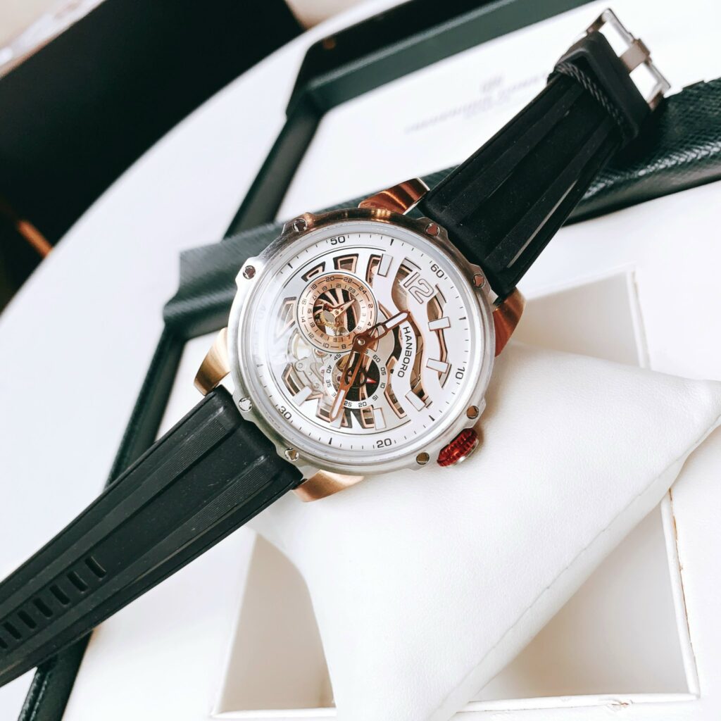 Đồng hồ chính hãng nam Hanboro máy lộ cơ Automatic Nhật 44mm (2)