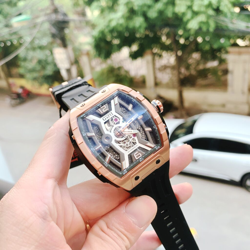 Đồng hồ Bonest Gatti BG5601-A1 rose gold nam máy cơ Automatic chính hãng 45mm (2)