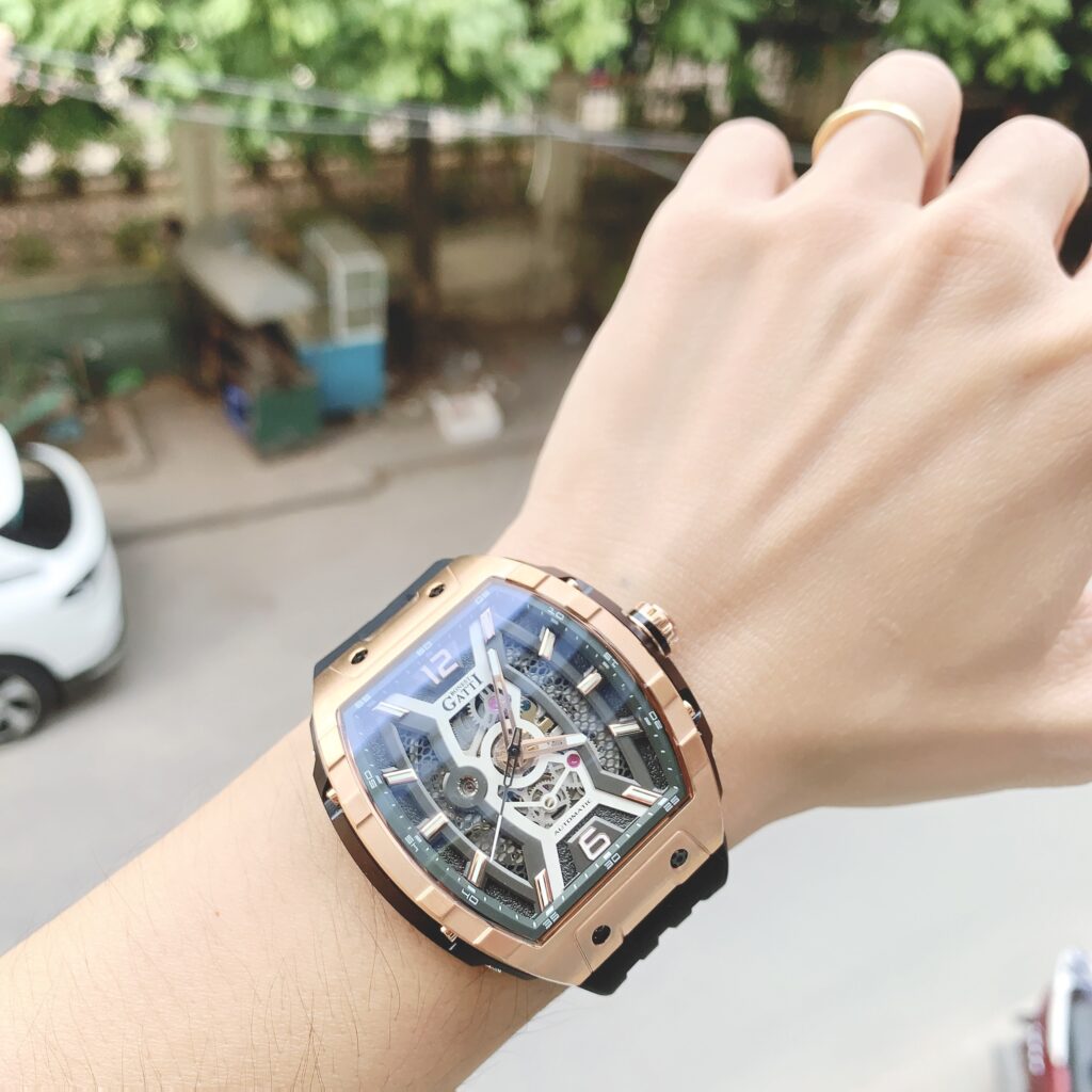 Đồng hồ Bonest Gatti BG5601-A1 rose gold nam máy cơ Automatic chính hãng 45mm (2)