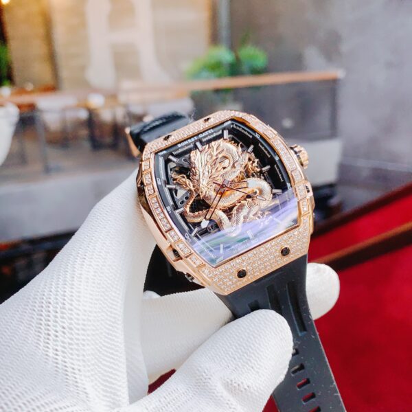 Đồng hồ Bonest Gatti BG5605 nam họa tiết hình rồng chính hãng 45mm (2)