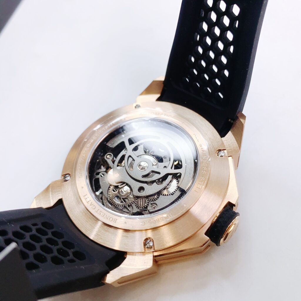 Đồng hồ Bonest Gatti BG5805 rose gold chính hãng máy lộ cơ 43mm (2)