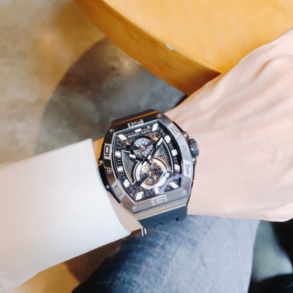 Đồng hồ Bonest Gatti Mechanical Wristwatch Luminous BG5701 dáng Tonneau nam chính hãng 44mm (2)