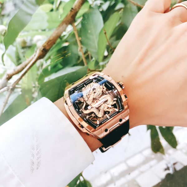 Đồng hồ Bonest Gatti rồng châu âu BG5606 màu rose gold chính hãng 45mm (2)