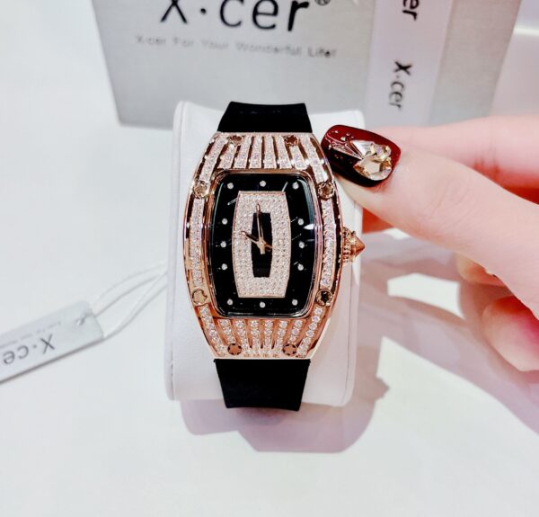 Đồng hồ X-Cer rose gold B0610 chính hãng nữ đính đá Swarovski 36mm (2)