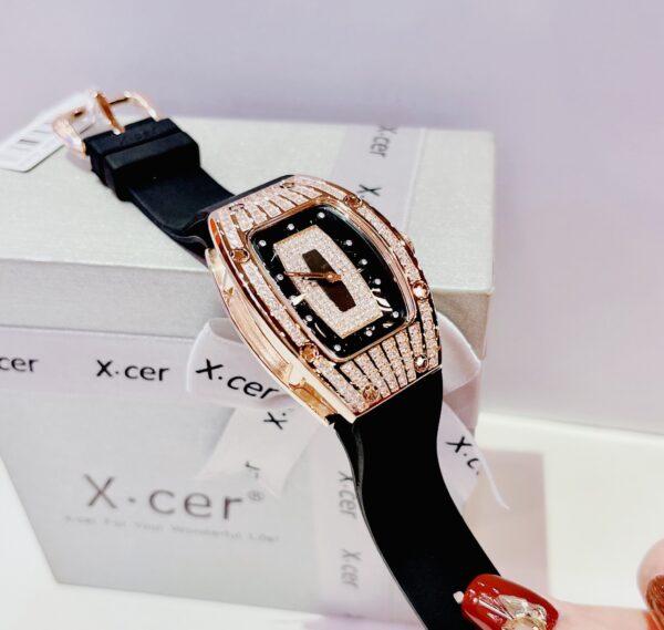 Đồng hồ X-Cer rose gold B0610 chính hãng nữ đính đá Swarovski 36mm (2)