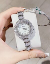 Đồng hồ nữ Melissa F8229 silver chính hãng dây đeo dạng lắc tay sang chảnh 33mm (1)