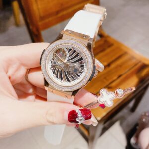 Đồng hồ Hanboro nữ rose gold đính đá chính hãng 36mm (1)
