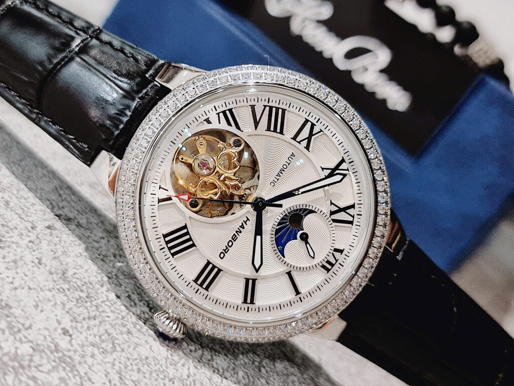 Đồng hồ nam Hanboro 710-2 Moonphase chính hãng 46mm (1)