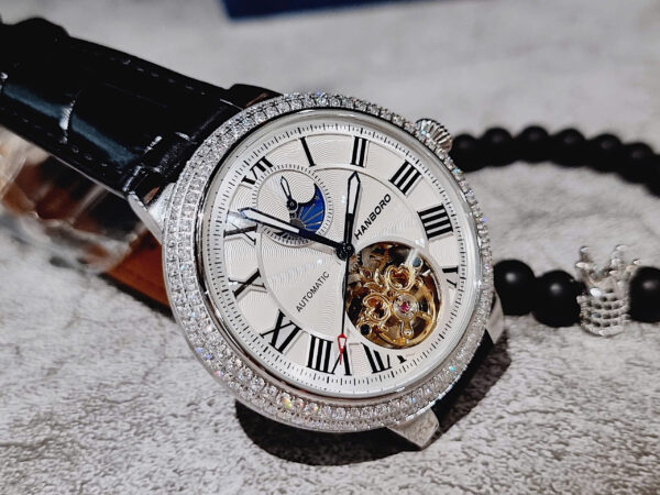 Đồng hồ nam Hanboro 710-2 Moonphase chính hãng 46mm (1)