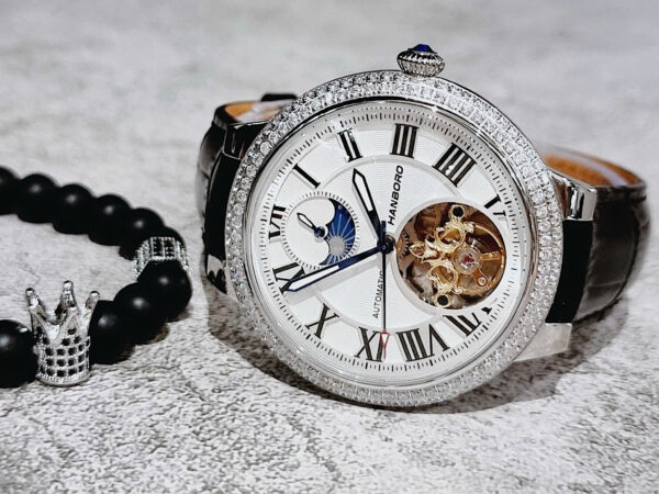 Đồng hồ nam Hanboro 710-2 Moonphase chính hãng 46mm (1)