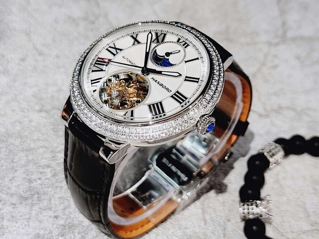 Đồng hồ nam Hanboro 710-2 Moonphase chính hãng 46mm (1)