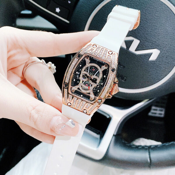 Đồng hồ nữ Huboler Hanboro mặt số đầu lâu đính đá chính hãng 36mm